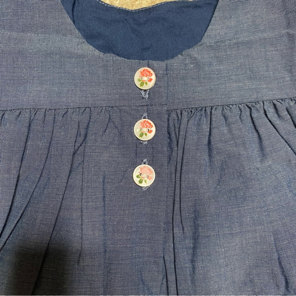 Janie and Jack NWT blue sleeveless embroidered fit and flare dress sz 3-6 months - Picture 6 of 8